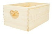 Skrzynka Drewniana Pojemnik Serce 20x30x13,5 cm